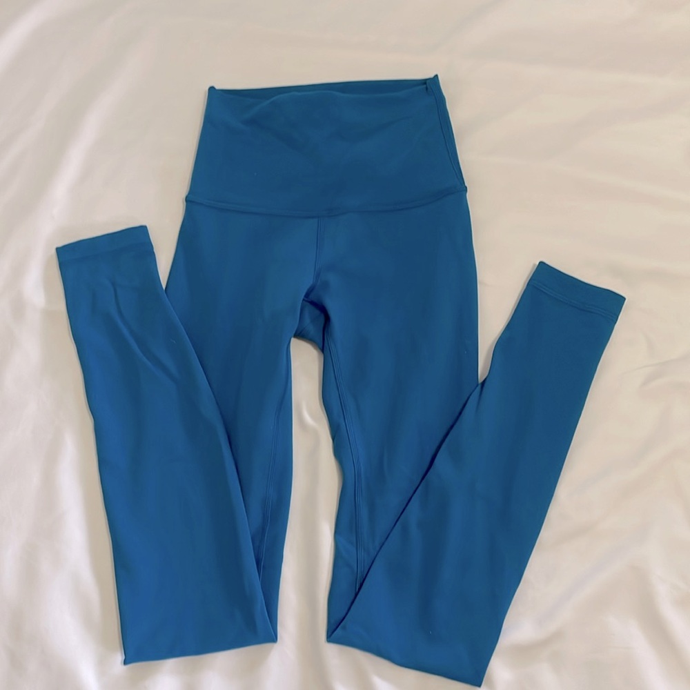Teal Lululemon leggings, full length size 0, like new condition, barely worn